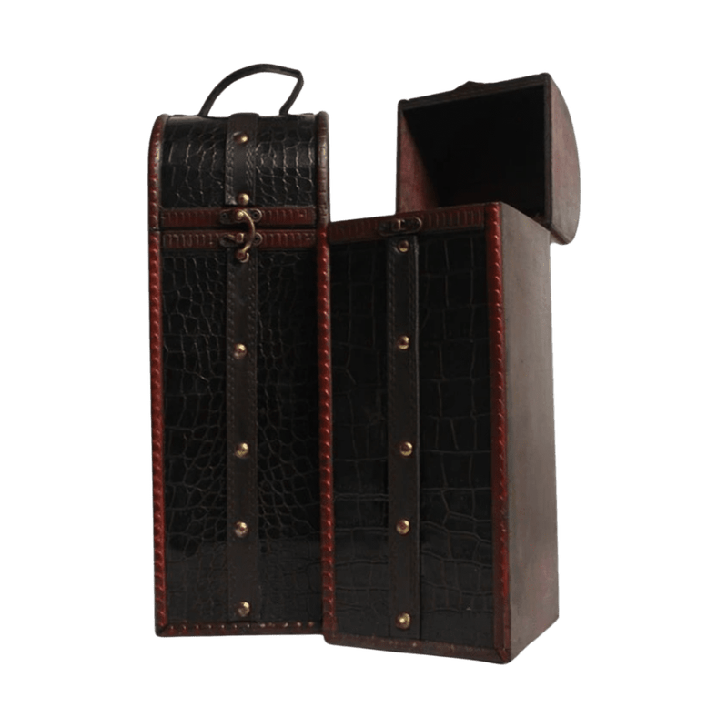 Gift Box - Wooden Alligator Leather Belted - LoveScotch.com