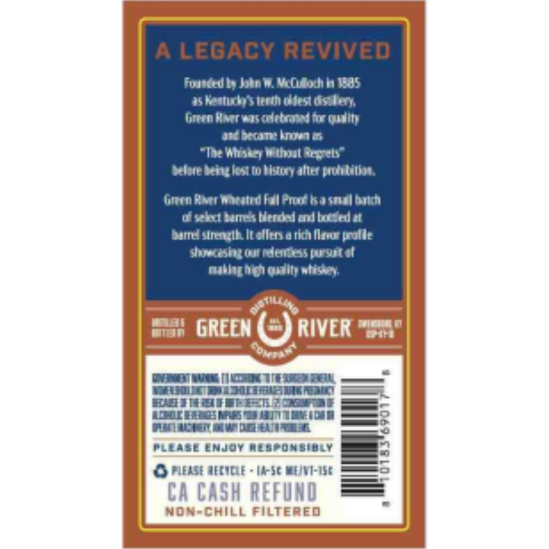 Green River Full Proof Wheated Bourbon - LoveScotch.com