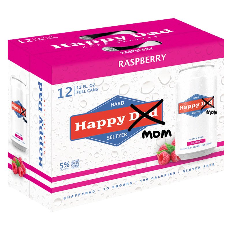 Happy Dad Hard Seltzer 'Happy Mom' Raspberry 12-Pack - LoveScotch.com
