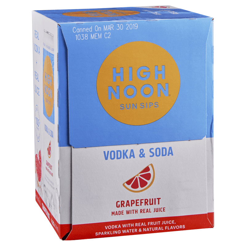 High Noon Grapefruit Vodka Soda 4-Pack - LoveScotch.com