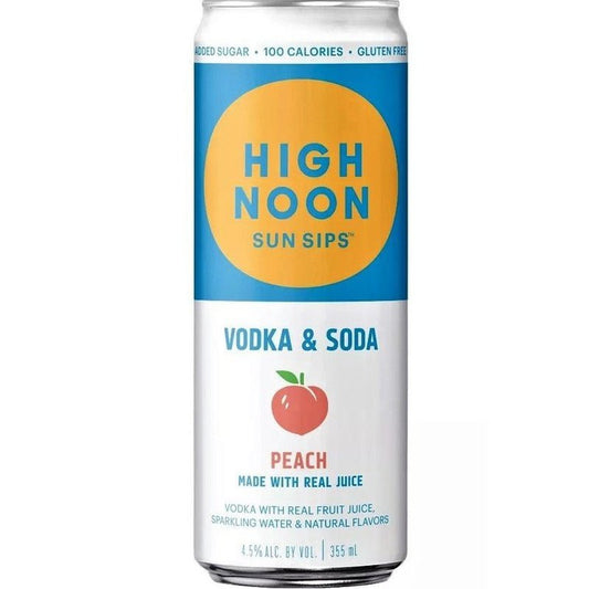 High Noon Peach Hard Seltzer 4-Pack - LoveScotch.com