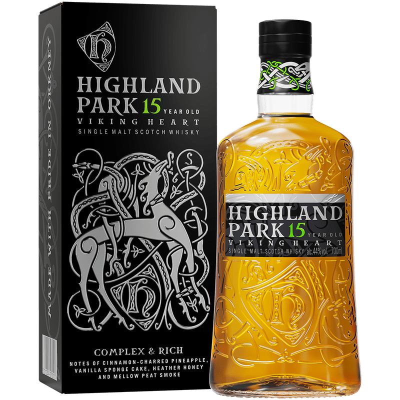 Highland Park 15 Year Old Viking Heart Single Malt Scotch Whisky Glass Bottle - LoveScotch.com 