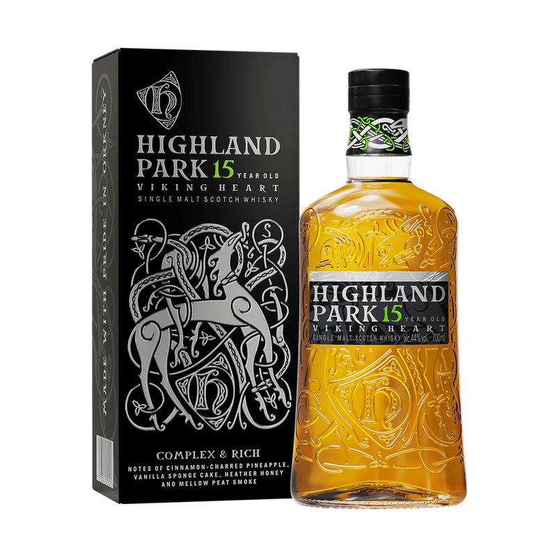 Highland Park 15 Year Old Viking Heart Single Malt Scotch Whisky Glass Bottle - LoveScotch.com 