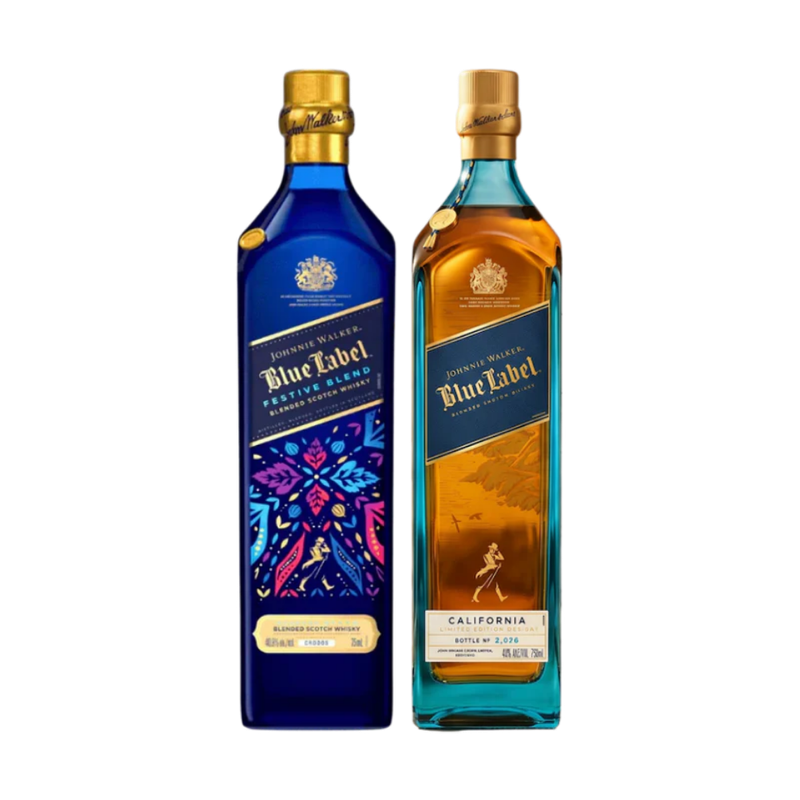 Johnnie Walker Blue Label Festive Blend and California Edition 2026 Dual Pack Pre-Order - LoveScotch.com