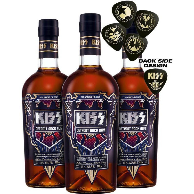 KISS Detroit Rock Rum Buy 2 get 3 + 4 Guitar Picks Bundle - LoveScotch.com