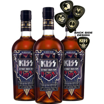 KISS Detroit Rock Rum Buy 2 get 3 + 4 Guitar Picks Bundle - LoveScotch.com