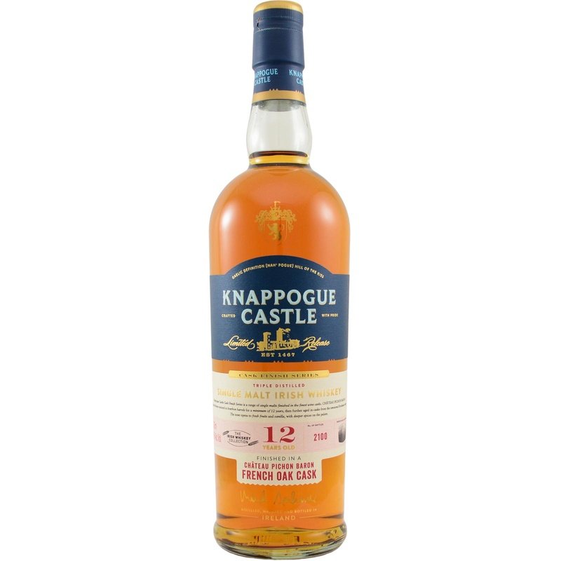 Knappogue Castle 12 Year Old Chateau Pichon Baron French Oak Cask Finish Single Malt Irish Whiskey - LoveScotch.com