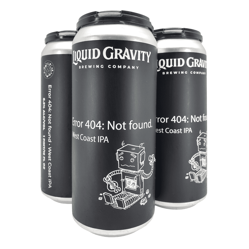 Liquid Gravity Brewing '404 Not Found West Coast IPA' 4-Pack - LoveScotch.com 