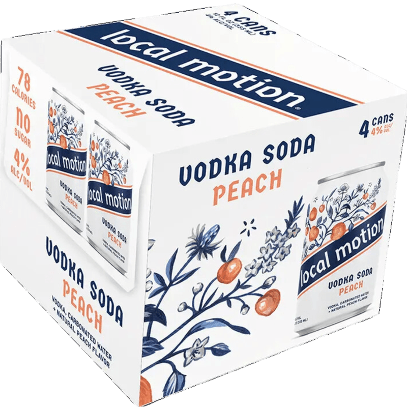 Local Motion - Peach Vodka Soda 4-Pack - LoveScotch.com