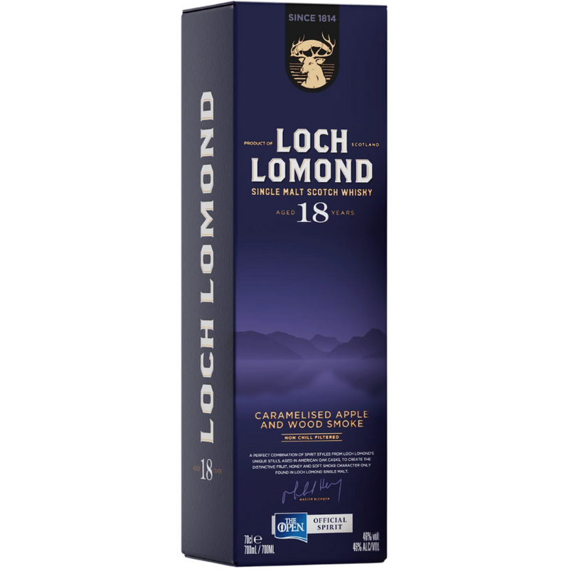 Loch Lomond Single Malt Scotch Caramelised Apple and Wood Smoke 18 Year - LoveScotch.com