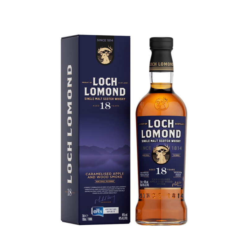 Loch Lomond Single Malt Scotch Caramelised Apple and Wood Smoke 18 Year - LoveScotch.com