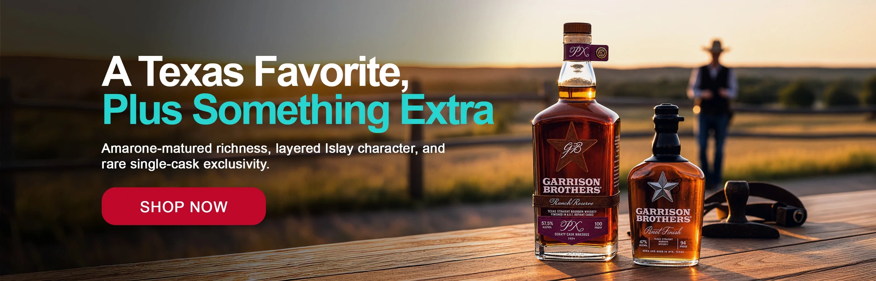 LoveScotch: Garrison Brothers Ranch Reserve PX Cask Plus Boot Flask Bundleslider_item_LReaxQ