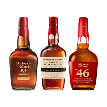 Maker’s Mark Distillery Bourbon Collection: 101 Proof, Cask Strength & Maker’s Mark 46 - LoveScotch.com