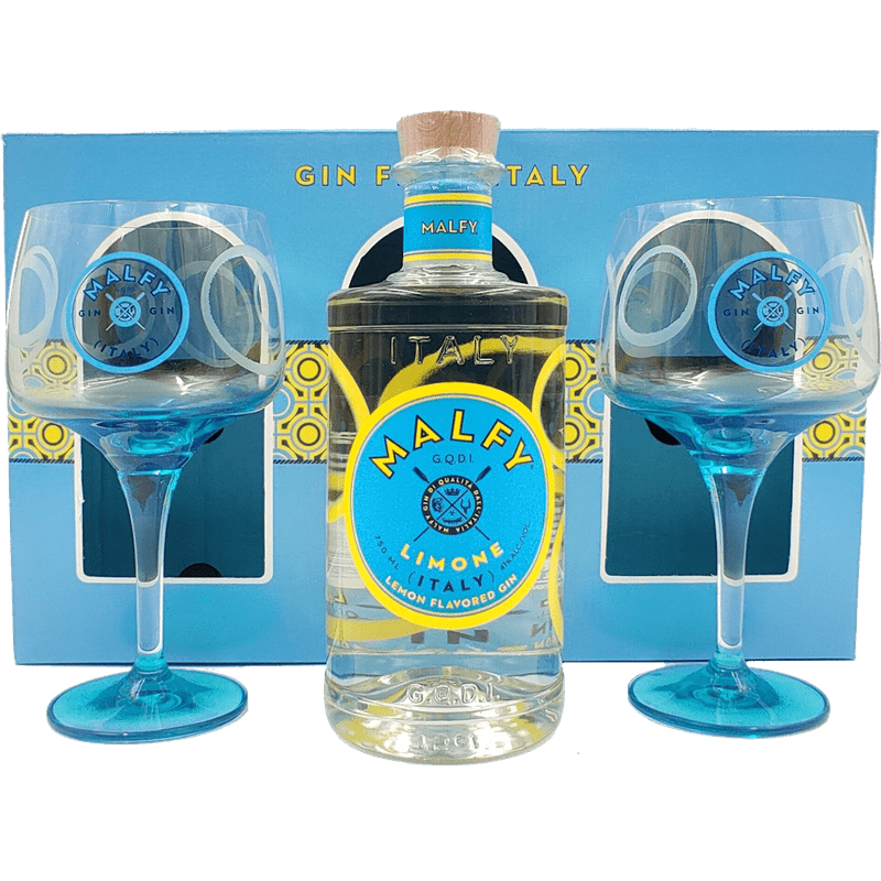 Malfy Limone Gin Gift Set with 2 Glasses