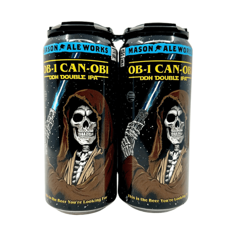 Mason Ale Works 'Obi-1 Can-Obi' DDH Hazy Double IPA 4-Pack - LoveScotch.com 