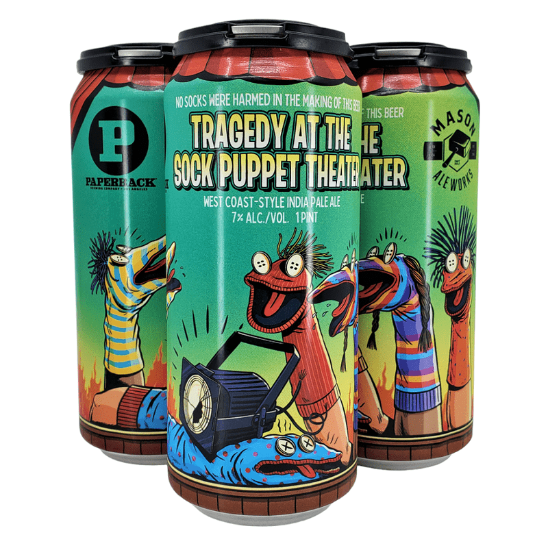 Mason Ale Works 'Tragedy At The Sock Puppet Theater' West Coast-Style IPA Beer 4-Pack - ForWhiskeyLovers.com