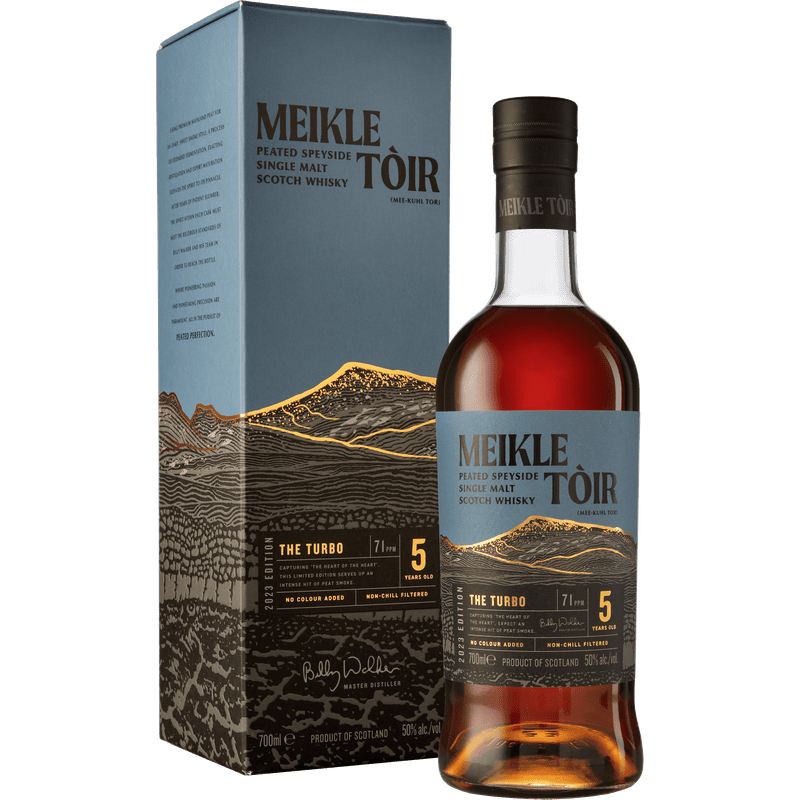Meikle Toir 'The Turbo 2023 Edition' 5 Year Old Peated Speyside Single Malt Scotch Whisky - LoveScotch.com 