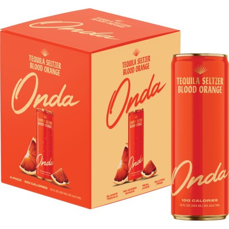 ONDA Tequila Seltzer 'Blood Orange' 4-Pack - LoveScotch.com