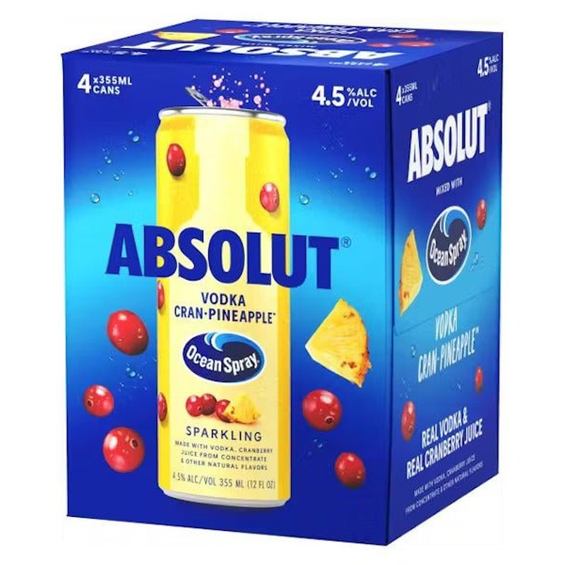 Ocean Spray® Absolut® Vodka Sparkling Cran•Pineapple™ 4-Pack - LoveScotch.com 