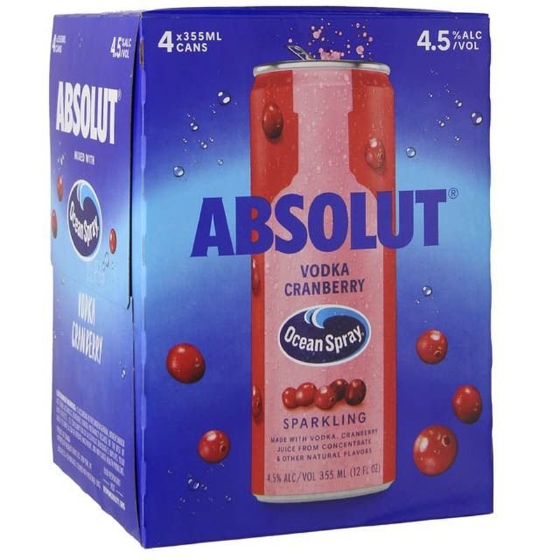 Ocean Spray® Absolut® Vodka Sparkling Cranberry 4-Pack - LoveScotch.com 