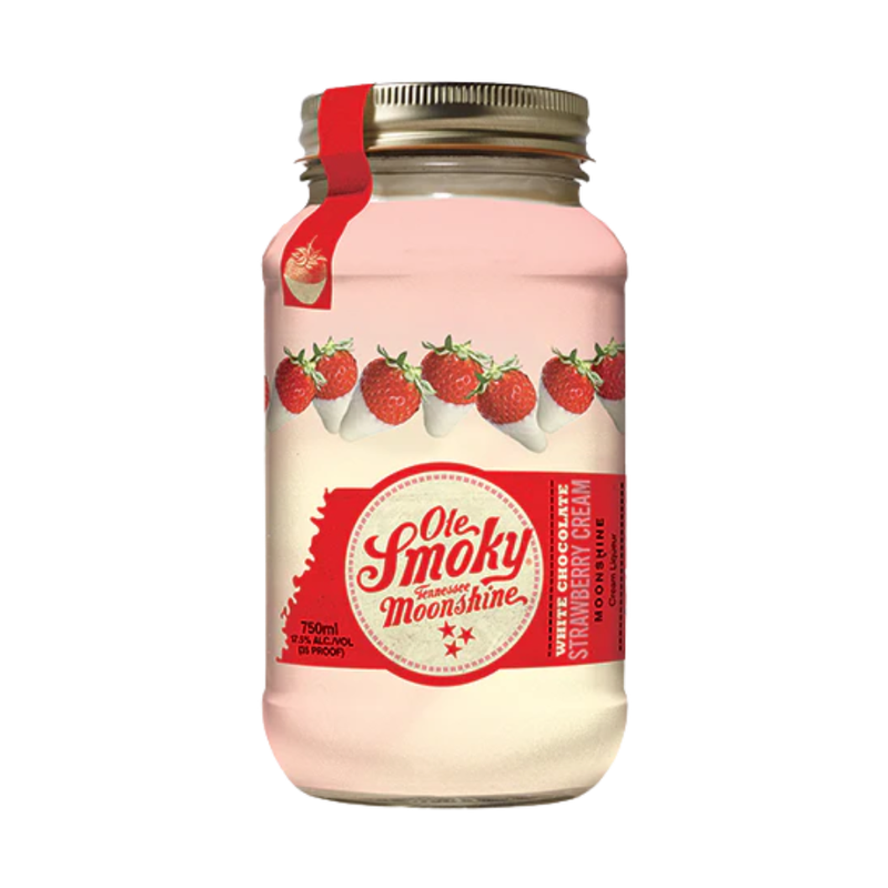Ole Smoky Strawberry Flavored Whiskey White Chocolate Strawberry Cream Moonshine - LoveScotch.com