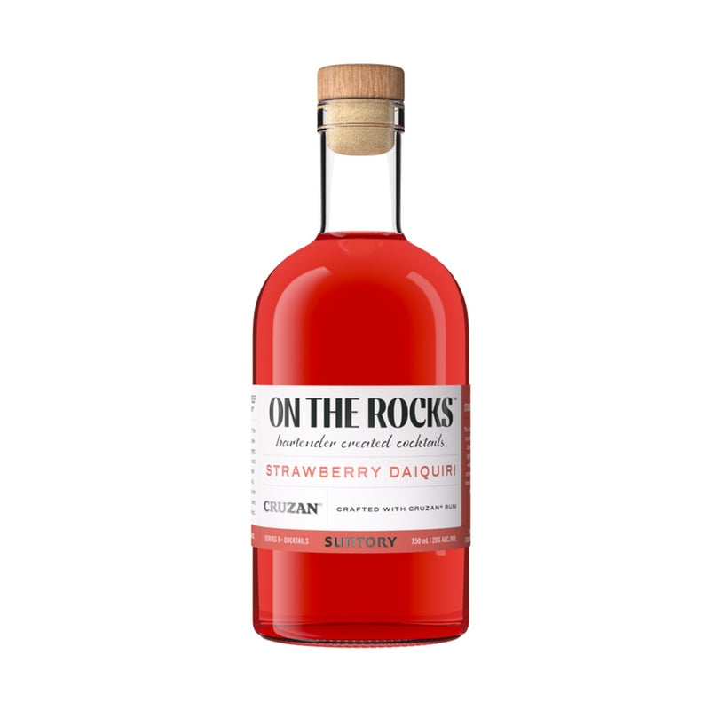 On The Rocks Strawberry Daiquiri with Cruzan Rum bottle