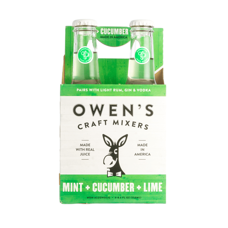 Owen's Mint + Cucumber + Lime Craft Mixers 4-Pack - LoveScotch.com