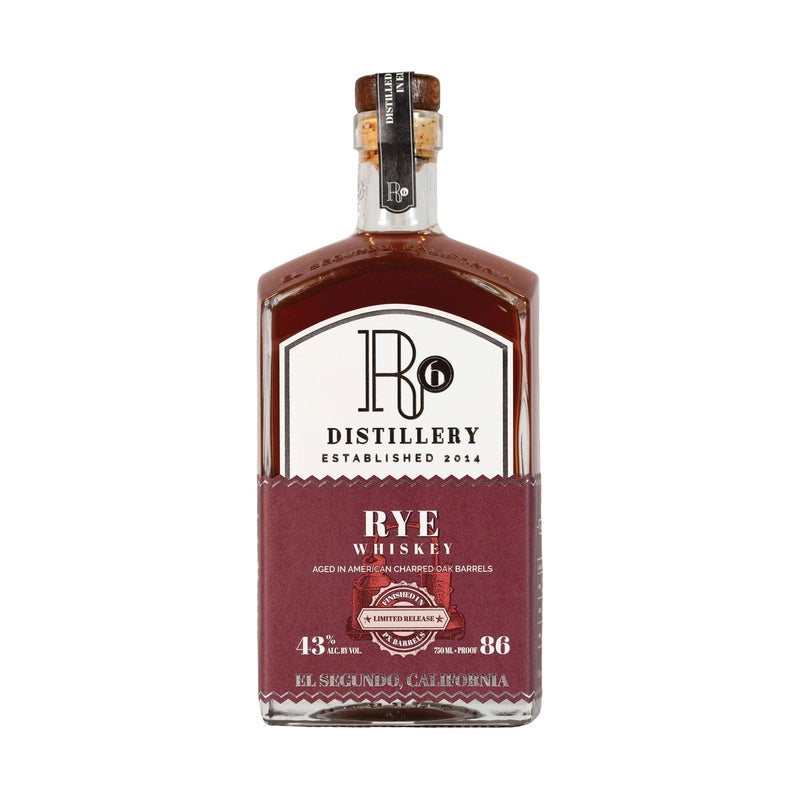 R6 Distillery PX Barrel-Finished 4 Year Straight Rye Whiskey bottle