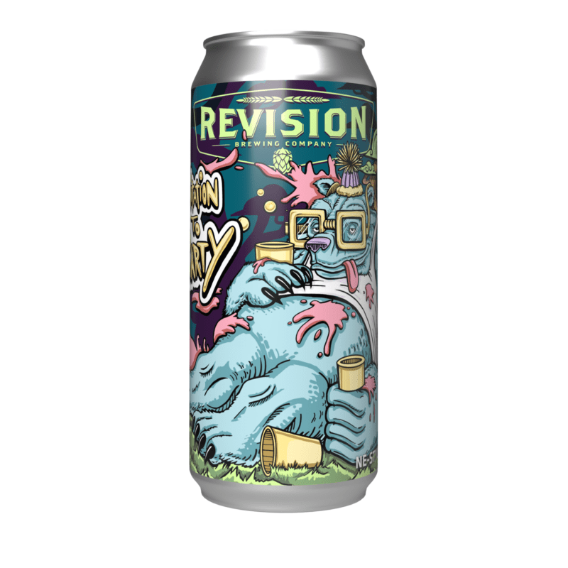 Revision Brewing Co. 'Invitation to Party' NE-Style Hazy Double IPA Beer 4-Pack - ForWhiskeyLovers.com