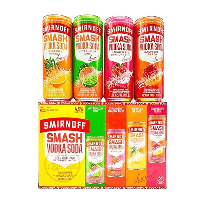 Smirnoff Smash Vodka Soda Mixed 8-Pack - LoveScotch.com 