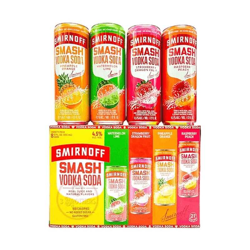 Smirnoff Smash Vodka Soda Mixed 8-Pack - LoveScotch.com 
