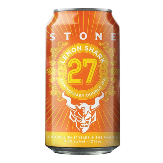 Stone Brewing Lemon Shark 27 Anniversary DIPA Beer 6-Pack - LoveScotch.com