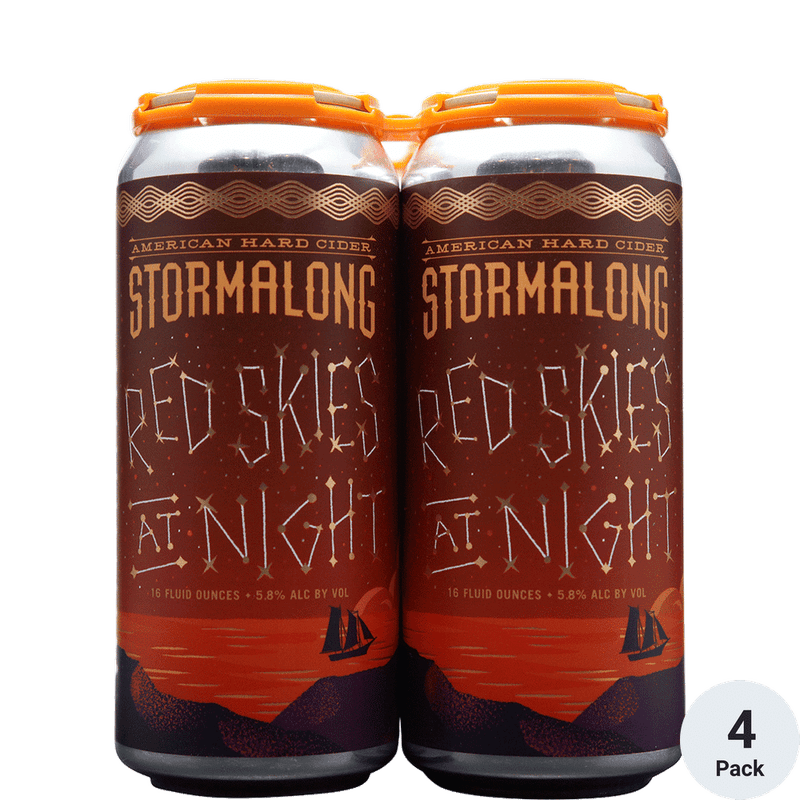 Stormalong 'Red Skies at Night' Cider 4-Pack - LoveScotch.com