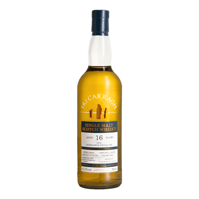 Tri Carragh Inchgower 16 Year Old Single Malt Scotch Whisky - LoveScotch.com