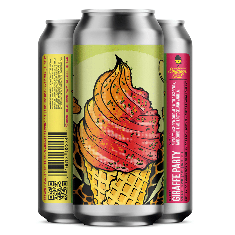 Tripping Animals Brewing Co. 'Giraffe Party' Sour Ale Beer 4-Pack - LoveScotch.com