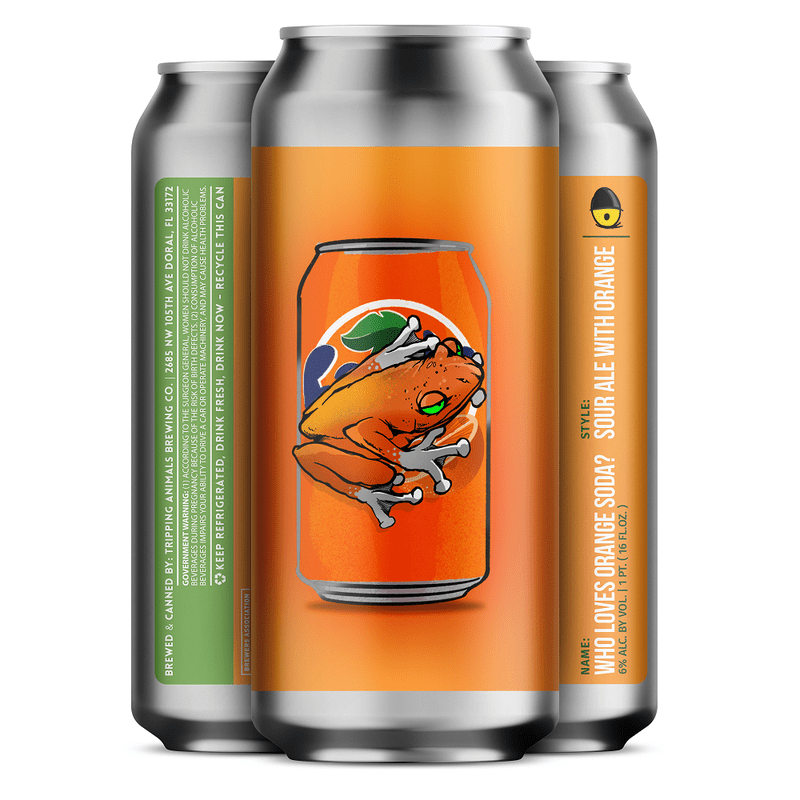 Tripping Animals Brewing Co. 'Who Loves Orange Soda' Sour Ale Beer 4-Pack - LoveScotch.com 