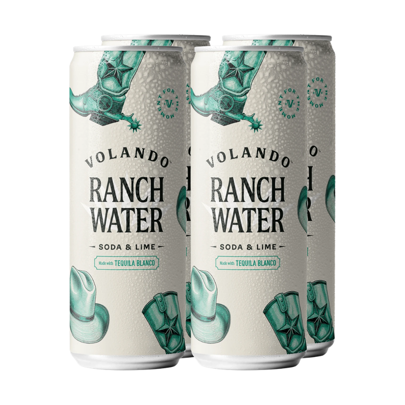 Volando Tequila Ranch Water Ready To Drink 4-Pack - LoveScotch.com