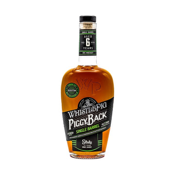 WhistlePig PiggyBack Stake F1 Team Kick Sauber Single Barrel Rye Whiskey bottle