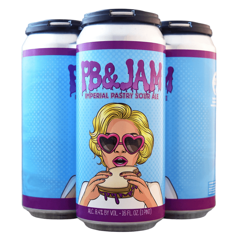 Wild Barrel Brewing 'PB & Jam' Imperial Pastry Sour Ale Beer 4-Pack - ForWhiskeyLovers.com