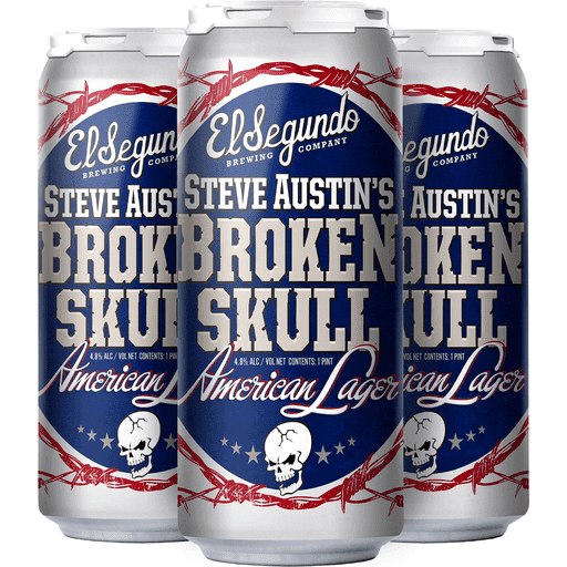 El Segundo Brewing Co. Steve Austin's Broken Skull American Lager Beer 4-Pack - LoveScotch.com