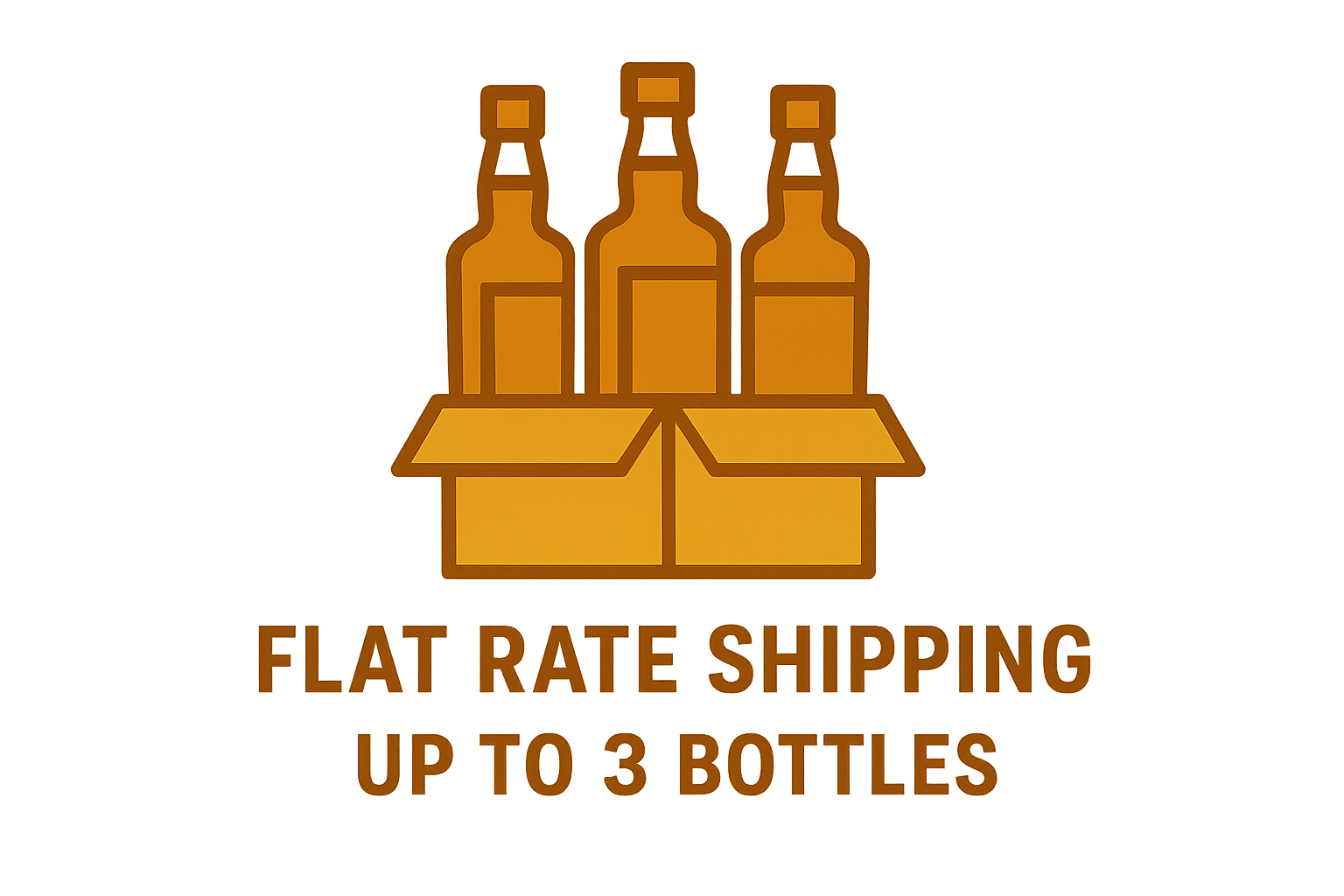 flat rate shipping up to 3 bottles icon