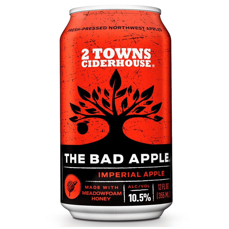 2 Towns Ciderhouse The Bad Apple Imperial Hard Cider 4-Pack - LoveScotch.com