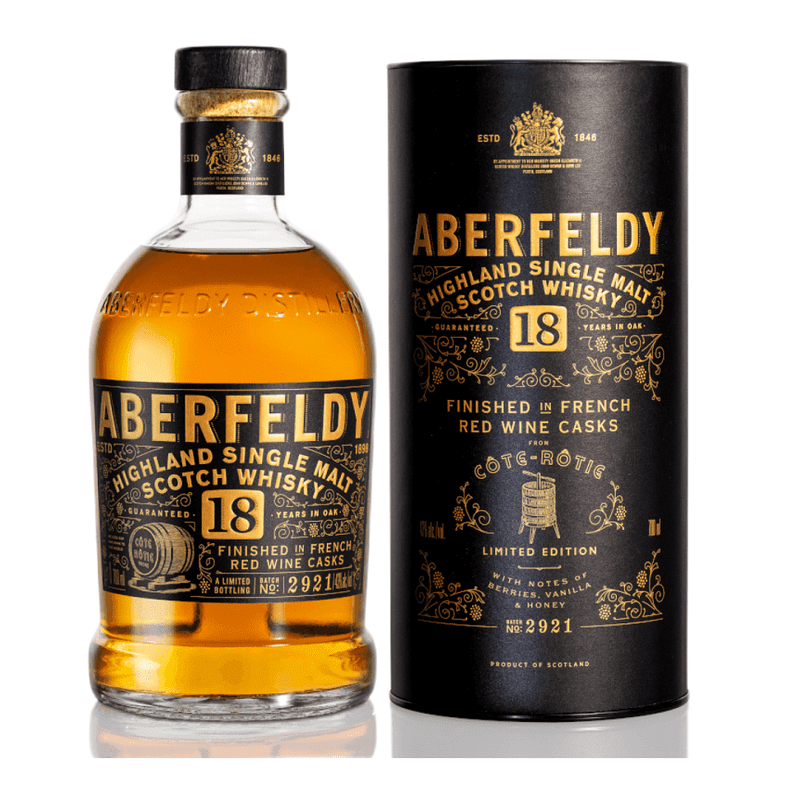 Aberfeldy 18 Year Old 'Côte Rôtie' Red Wine Casks Finish Highland Single Malt Scotch Whisky - LoveScotch.com