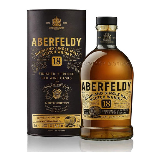 Aberfeldy 18 Year Old French Red Wine Casks Finish Highland Single Malt Scotch Whisky - LoveScotch.com