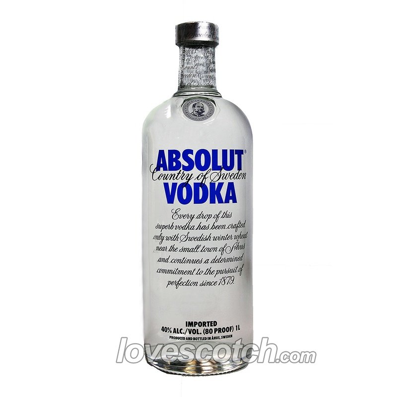 Absolut Vodka Liter - LoveScotch.com