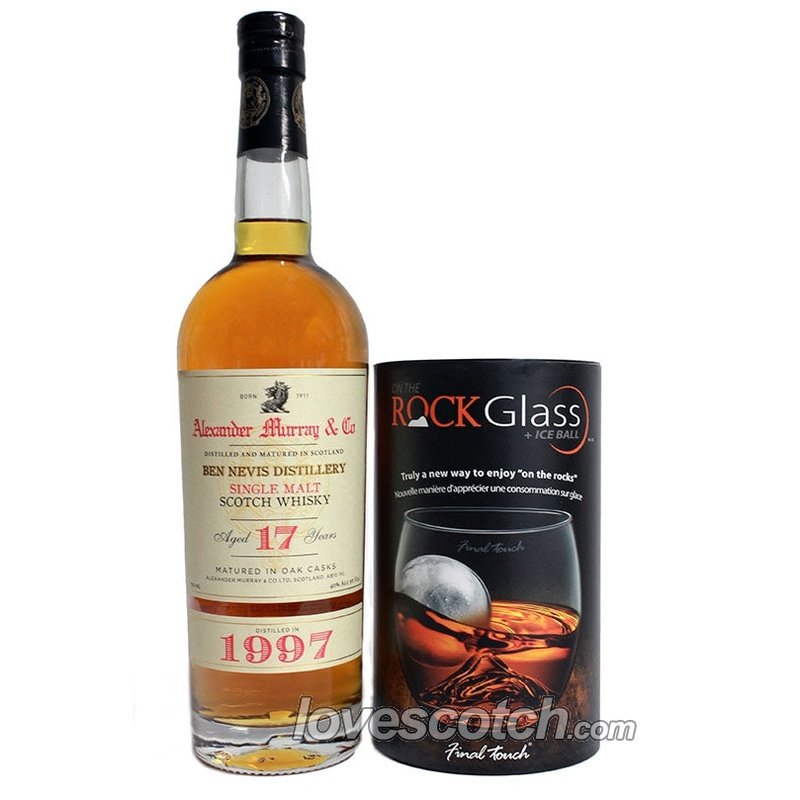 Alexander Murray Ben Nevis 17 Year Old & Rocks Glass with Ice Ball - LoveScotch.com