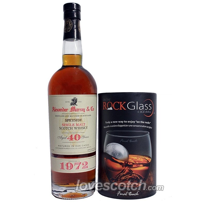 Alexander Murray Speyside 40 Year Old 1972 & Rocks Glass with Ice Ball - LoveScotch.com