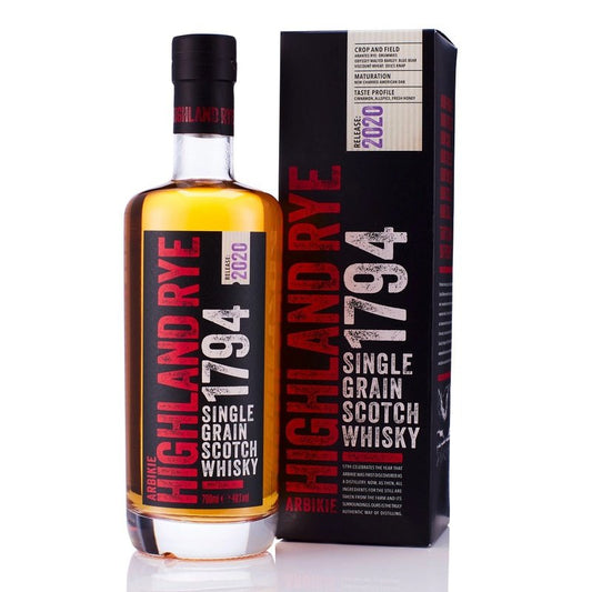 Arbikie 1794 Highland Rye 2020 Release Single Grain Scotch Whisky - LoveScotch.com