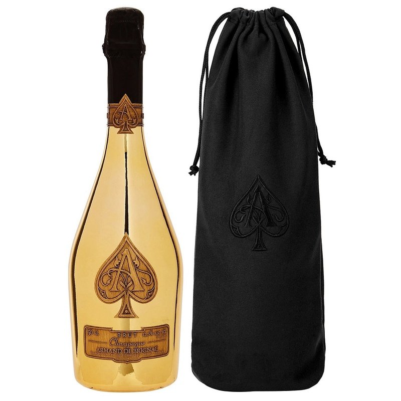Armand de Brignac Ace of Spades Brut Gold Champagne (Velvet Bag) - LoveScotch.com