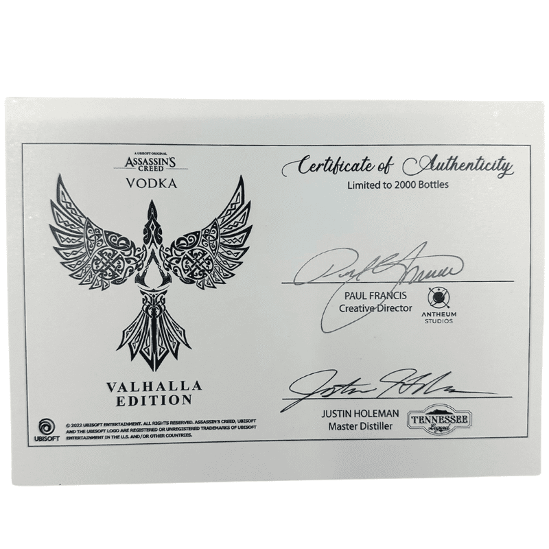 Assassin's Creed Vodka 'Valhalla Edition' Collectors Release with Certificate & Glass - LoveScotch.com